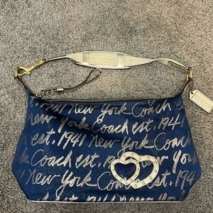 Coach Poppy Signature Script New York Handbag